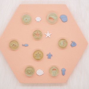 Ocean Themed Polymer Clay Micro Cutter Set, Fish Clay Cutter, Shell Clay Cutter, Jellyfish Clay Cutter, Craft Tools Set