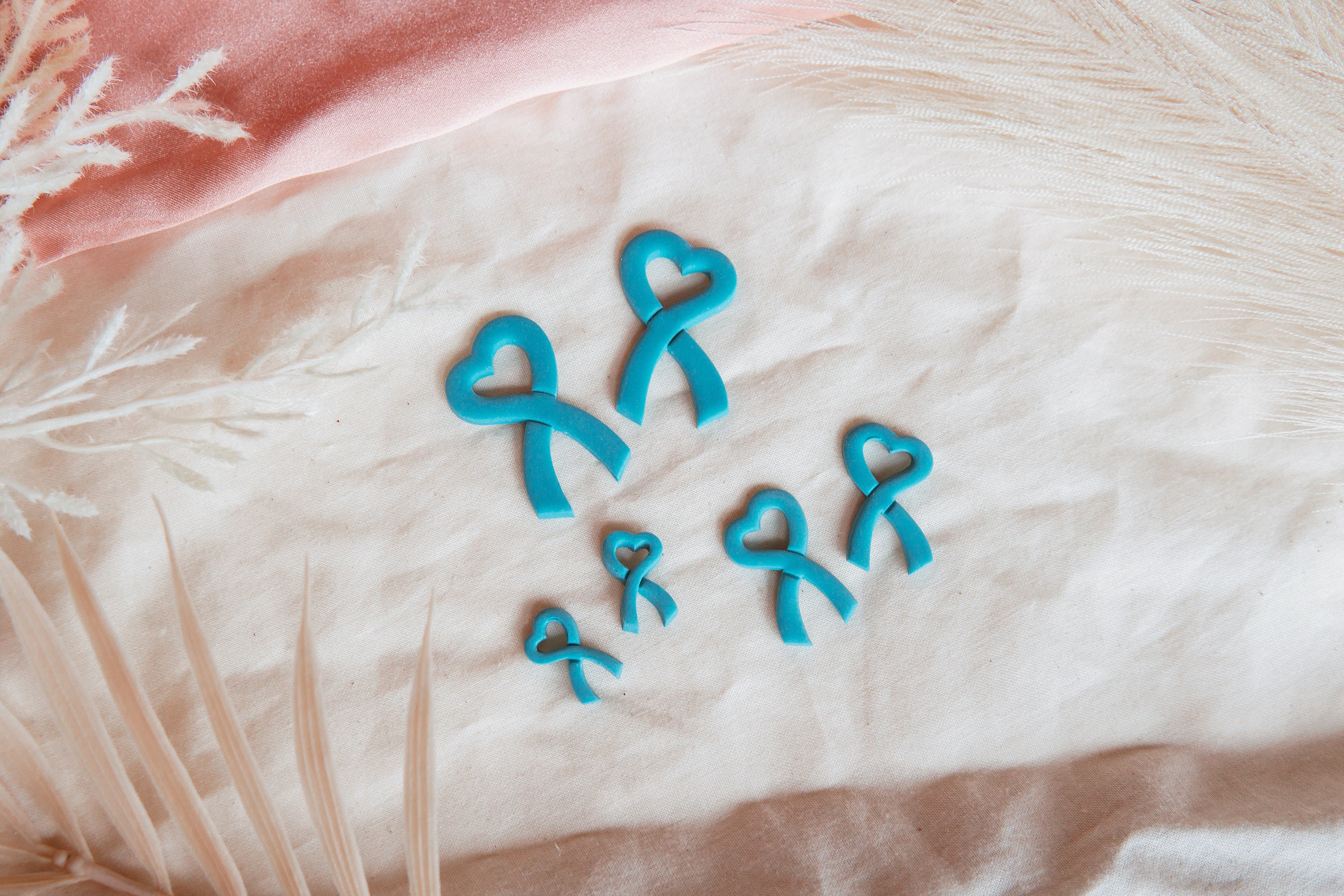 Cancer Ribbon Polymer Clay Cutter Set, Cancer Awareness Ribbon Clay ...