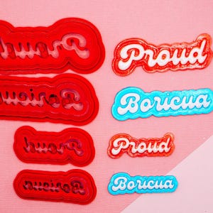 Proud Boricua Clay Cutter, Boricua Clay Cutter, Puerto Rico Clay Cutter, Puerto Rican Flag Culture Clay Cutter
