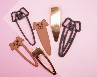 Dog Barrette Hair Clip Cutter and Blanks Set, Polymer Clay Cutter