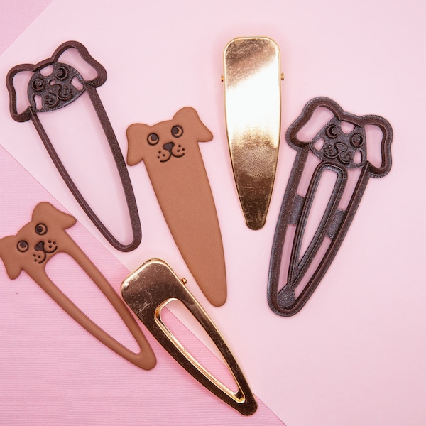 Dog Barrette Hair Clip Cutter and Blanks Set, Polymer Clay Cutter