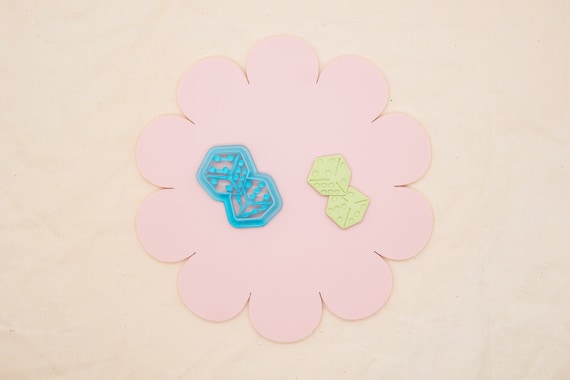 Double Dice Polymer Clay Cutter, 1950's Decade Craft Cutter, Game Dice Clay Tool, MaClayCo Collab Polymer Clay Cutter