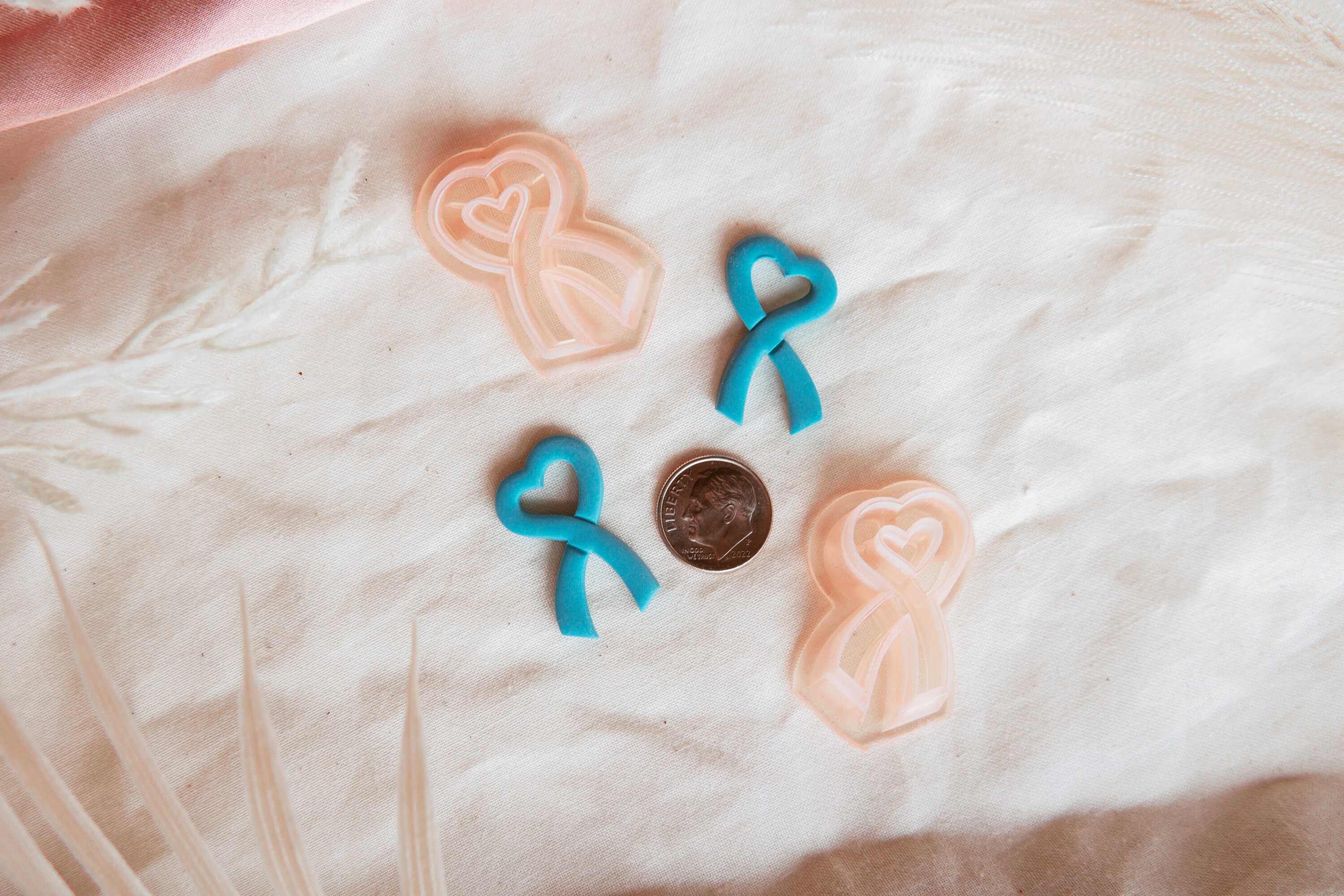 Cancer Ribbon Polymer Clay Cutter Set, Cancer Awareness Ribbon Clay ...