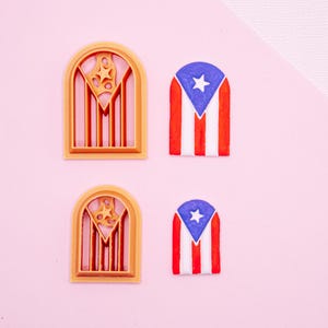 Puerto Rico Flag Arch Clay Cutter, Puerto Rican Polymer Clay Cutter, Clay Tools, Crafting, Hispanic Flag Cutter
