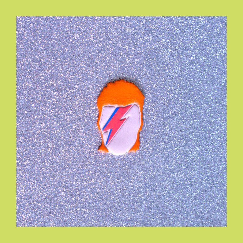 David Bowie Clay Cutter, Celebrity Polymer Clay Cutter, Craft Tools, Funky Cutter, Music Clay Tool image 3