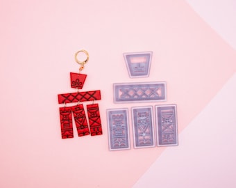 Conjunto de cortador de argila de polímero para quebra-nozes de Natal, ferramenta de artesanato para férias