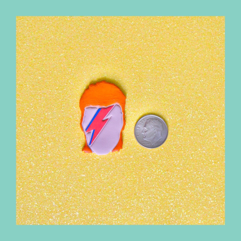 David Bowie Clay Cutter, Celebrity Polymer Clay Cutter, Craft Tools, Funky Cutter, Music Clay Tool image 2