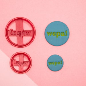 WEPA! Circle Imprinted Clay Cutter, Puerto Rican Polymer Clay Cutter, Clay Tools, Crafting, Puerto Rican wepa Circle Cutter
