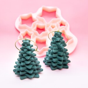 Christmas Tree Stacker Polymer Clay Cutter, 3 Dimensional Holiday Tree Clay Cutter, Craft Tool