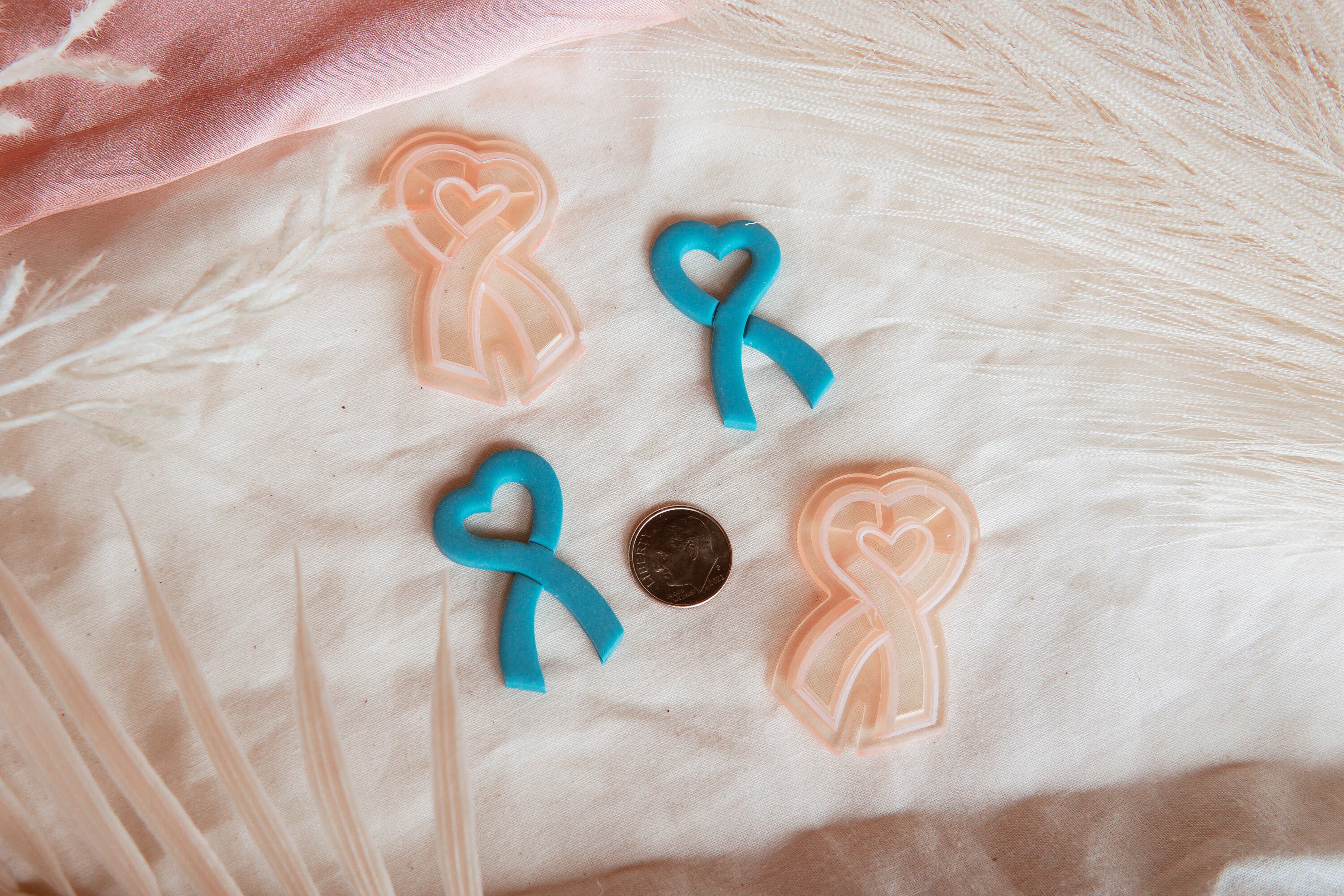 Cancer Ribbon Polymer Clay Cutter Set, Cancer Awareness Ribbon Clay ...