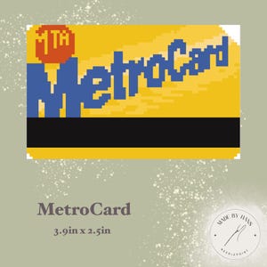 Gráfico de ponto cruz MetroCard DIGITAL