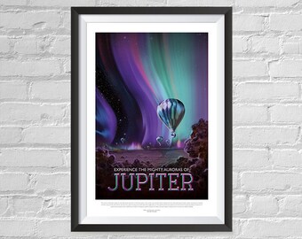 Carteles de turismo espacial de la Nasa - Arte de pared para el hogar, oficina, escuela, muro del aula - Marte - Visitar los sitios históricos - Múltiples tours disponibles