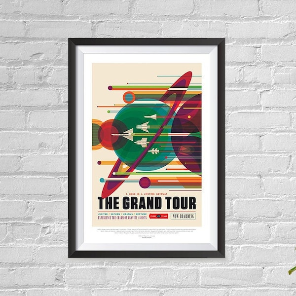 Nasa Space Tourism Posters - Wall Art for Home, Office, School, Classroom Wall - Mars - Visit The Historic Sites - Multiple Tours Available