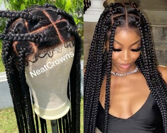 Featured image of post Knotless Box Braids Large : Additionally, knotless box braids don't require a high pain tolerance like many other protective braided styles do.
