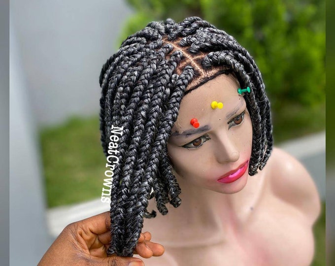 Grandma Wig Salt and Pepper Wig Grandmother Gift Mother Knotless Box