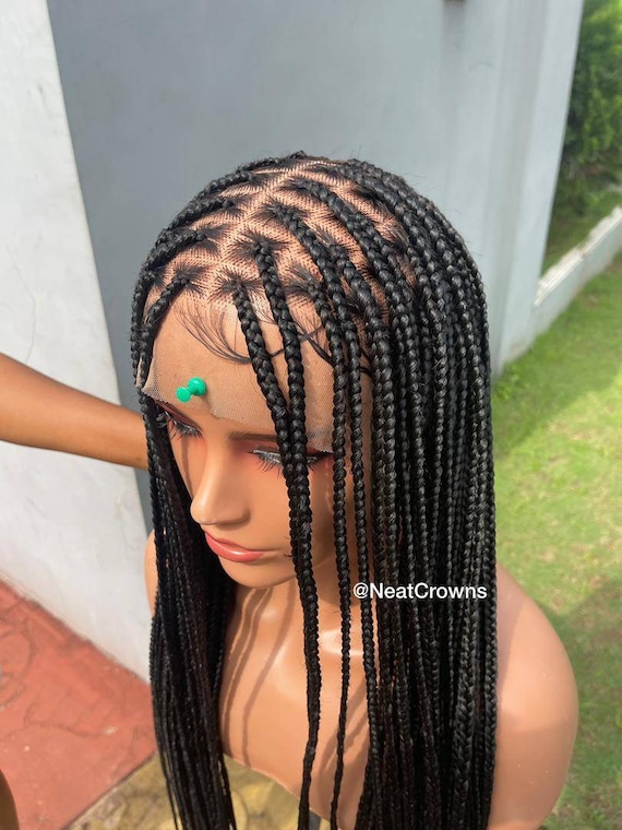 READY to SHIP Knotless Box Braided Wig for Black Women Cornrows Wig Braids Cornrow Wigs Twists Frontal Lace Wigs Passion Dreadlocks Etsy