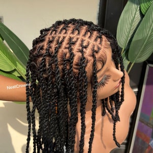 Small Invisible locs full lace Dreadlocks wig Faux locs bohemian locs braided wigs blonde cornrow wig lemonade braid rasta dreads Knotless