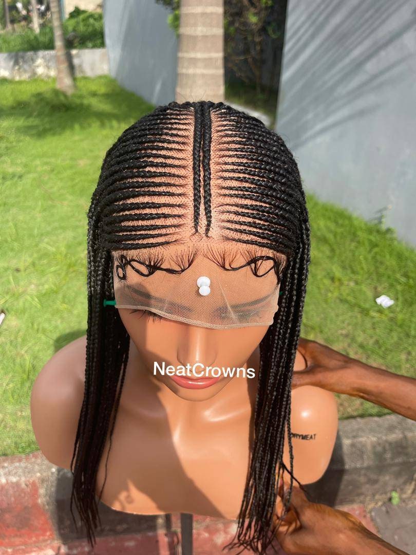 コーンロウウィッグ レモネード コーンロウ編み込みウィッグ ノット