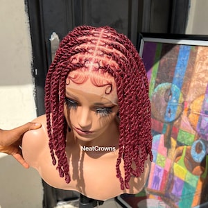 Small Invisible locs full lace dreads Locs wig Faux locs bohemian dreadlocks braided wigs blonde cornrow lemonade braid rasta dreads Knotles
