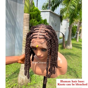 Medium Invisible locs full lace Dreadlocks wig Faux locs bohemian locs braided wigs blonde cornrow wig lemonade braid rasta dreads Knotless