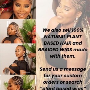 Bleached knots medium Knotless box braids wig for black women cornrows wig cornrow faux locs dreadlocks human hair lace tribal braided wigs image 3