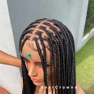 READY to SHIP knotless box braided wig for black women cornrows wig braids cornrow wigs twists frontal lace wigs passion dreadlocks