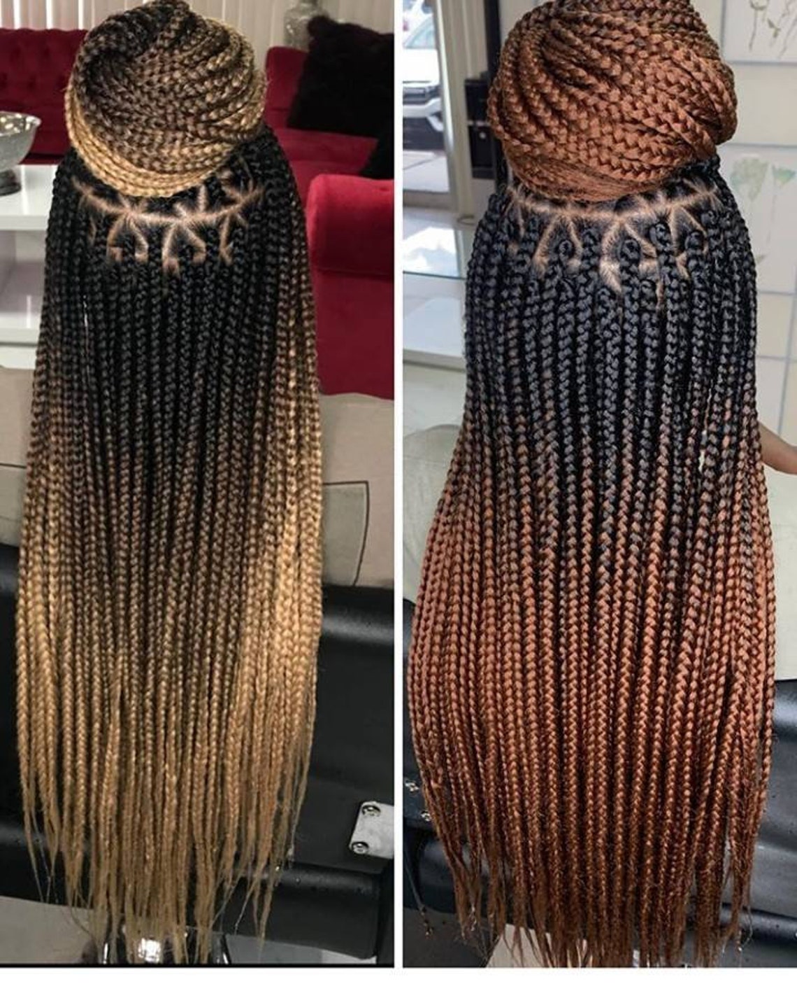 knotless box braids with color knotless box braids with color