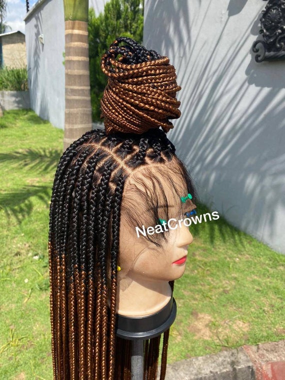 Ready to Ship Wig Medium Box Braids Wig for Black Women  display picture 2