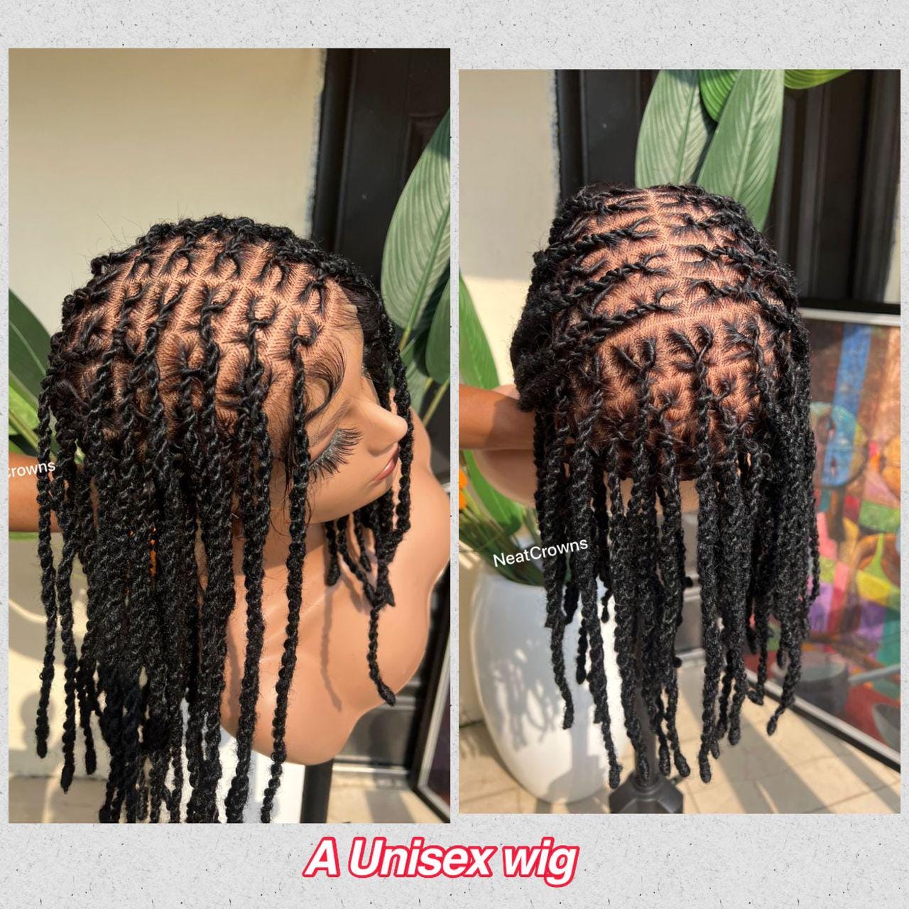 Invisible locs full lace dreads Locs wig Faux locs bohemian dreadlocks braided wigs blonde cornrow lemonade braid rasta dreads Knotless loc
