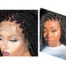 Ready to ship knotless box braids wig for black women cornrows wig cornrow wigs micro braids faux loc dreadlocks human hair lace braided wig 