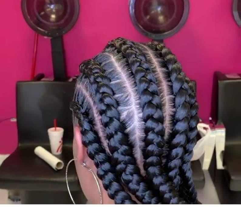 Stitch Feedin Braids Wig Bleached Knots Knotless Box Braids Etsy