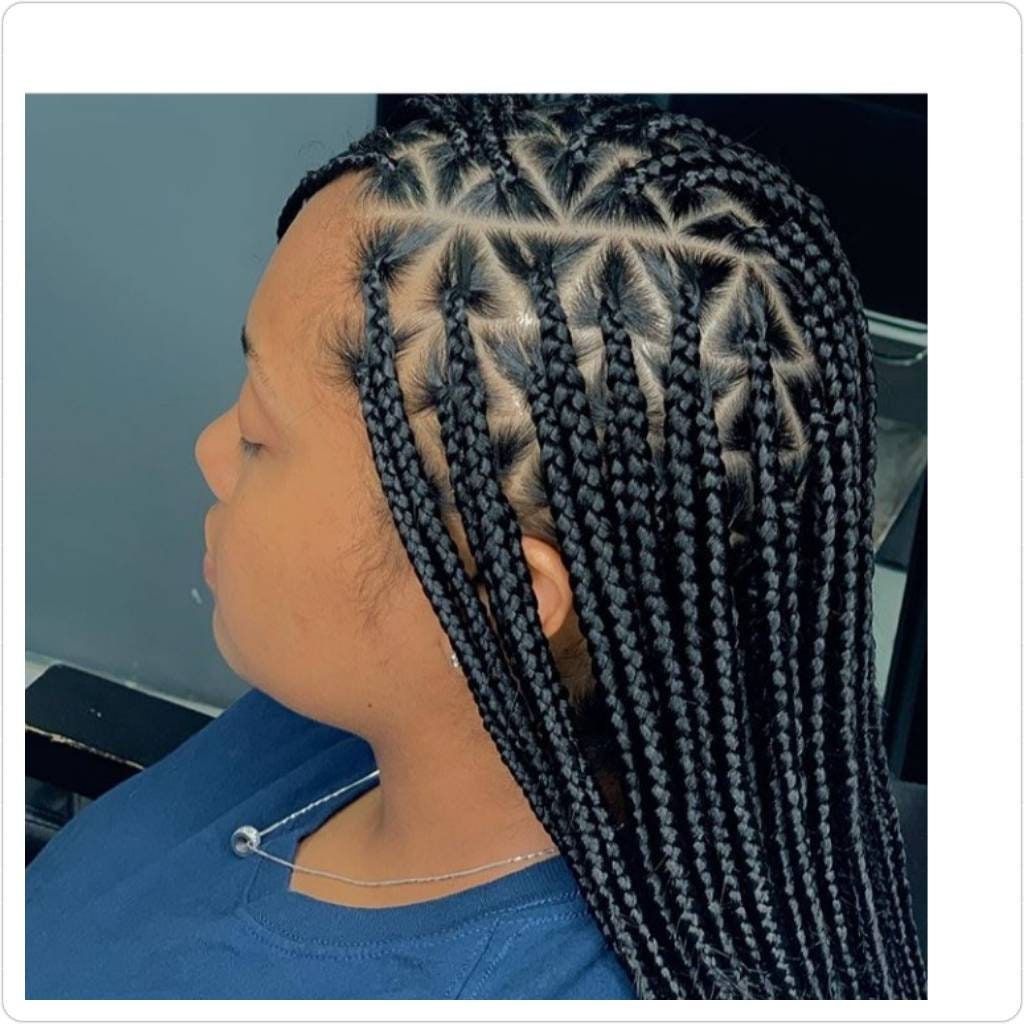 Triangle Knotless Braids With Curls Ubicaciondepersonascdmxgobmx