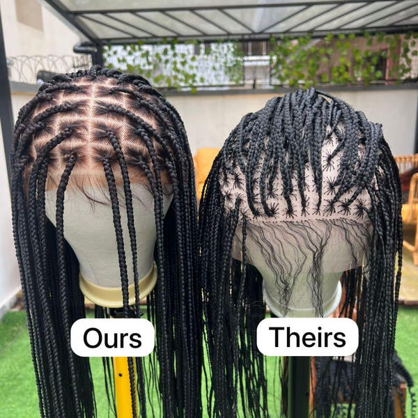 Ready to ship knotless box braids wig for black women cornrows wig cornrow wigs  faux locs dreadlocks lace wig tribal braided unit bohemian
