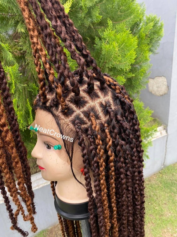 Ready to Ship Passion Twists Full Lace Front Wig Braided Wig  display picture 2