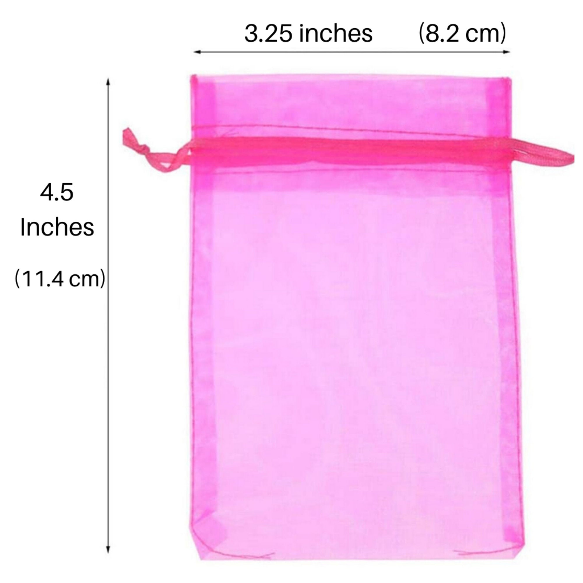 Hot Pink Sheer Drawstring Organza Bags Small Gift Bags Etsy
