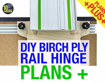 DIY Plywood Rail Hinge Plans Plus - includes step-by-step build video