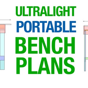 Planos de banco portátil ultraligero - para bancos fabricados con material de 12 mm de espesor