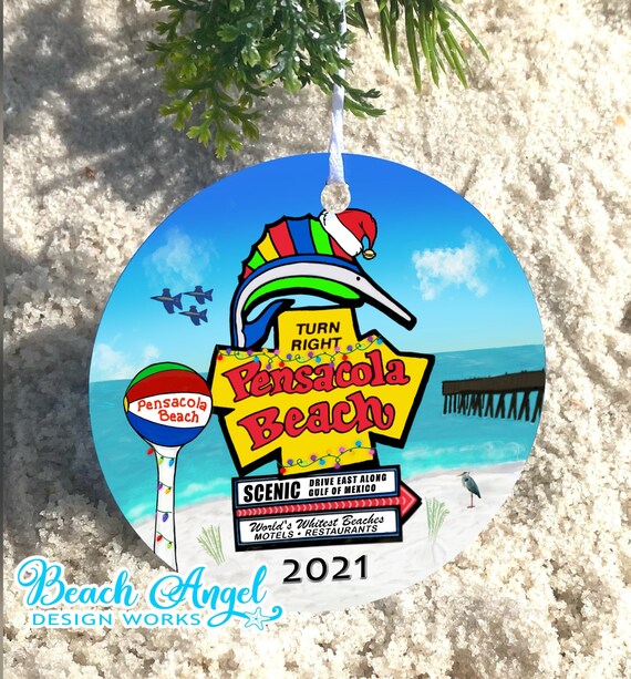 Pensacola Christmas 2022 Pensacola Beach Christmas Ornament 2022 | Etsy