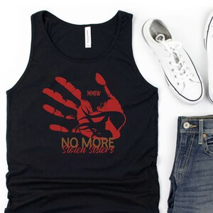Schluss mit den gestohlenen Schwestern | Racerback Tank Top, MMIW, Bewusstseinsbehälter für vermisste und ermordete indigene Frauen