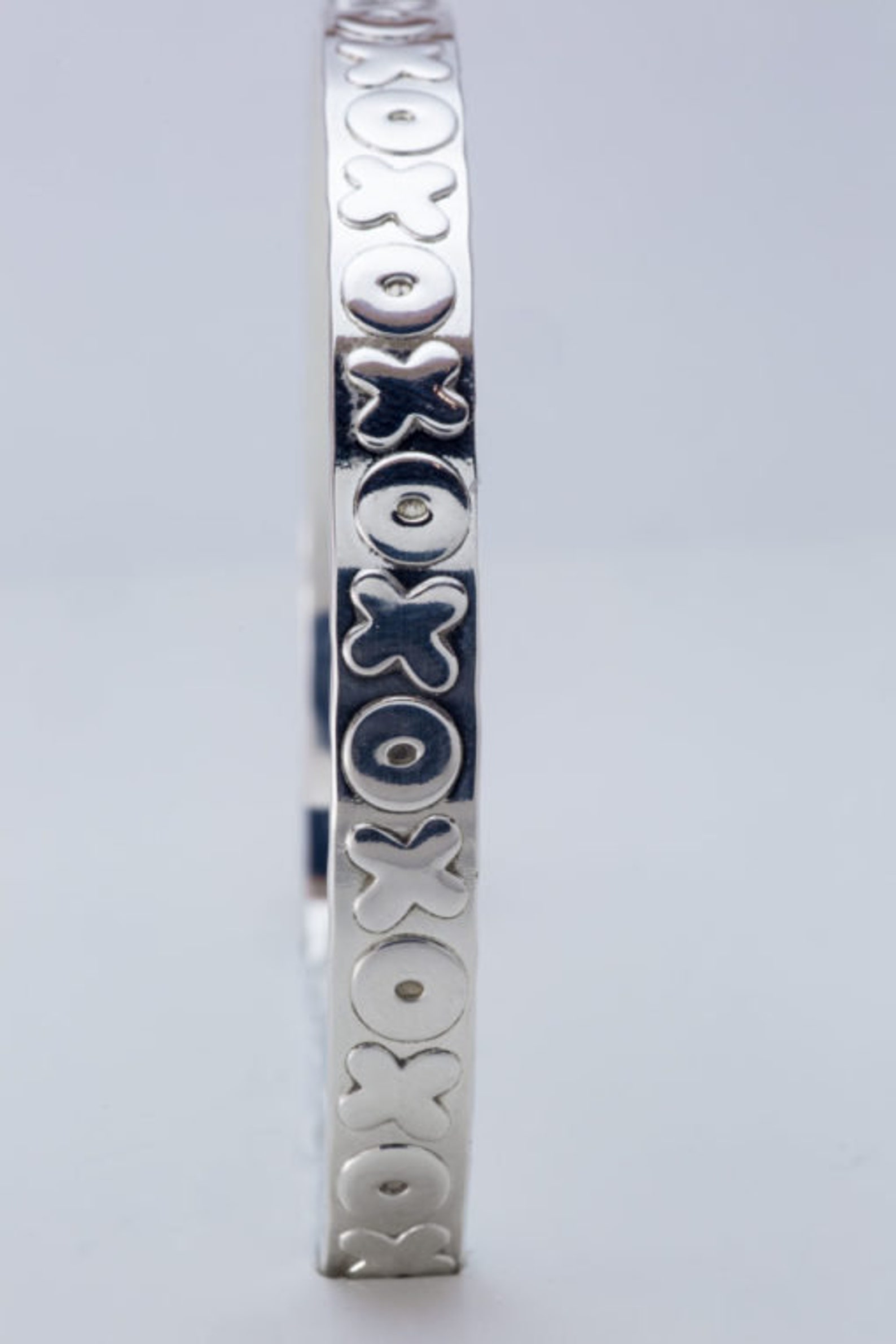 XOXO Silver Bangle, Love Bracelet, Gift for Her Made in New England