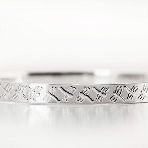 Dragonfly Silver Bangle, Dragonfly Bracelet, Gift for Her, Dragonfly Jewelry - Made in New England