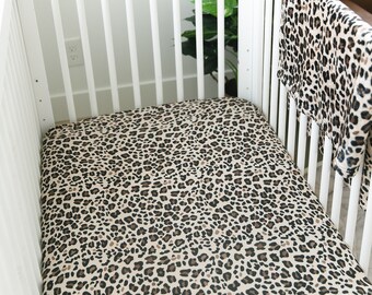 leopard print cot sheets