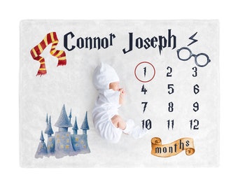 harry potter milestone blanket