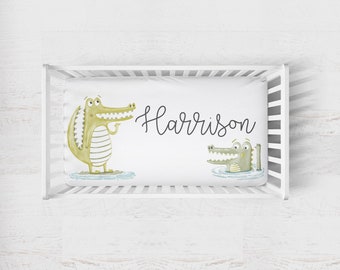 alligator crib sheet
