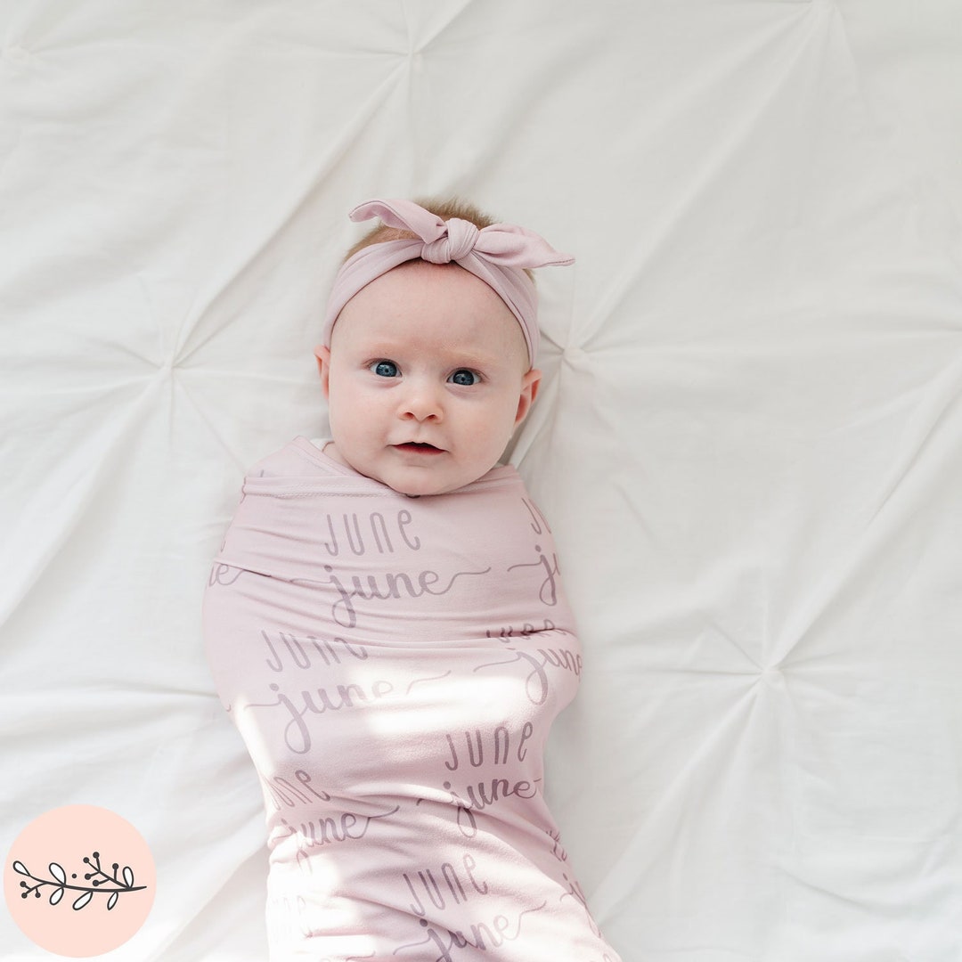 Baby Swaddle Blanket With Name Etsy UK