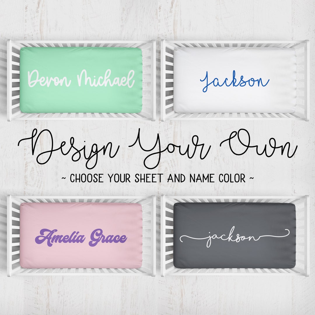 Design Your Own Crib Sheet Personalized Crib Sheet Fitted Crib Sheet