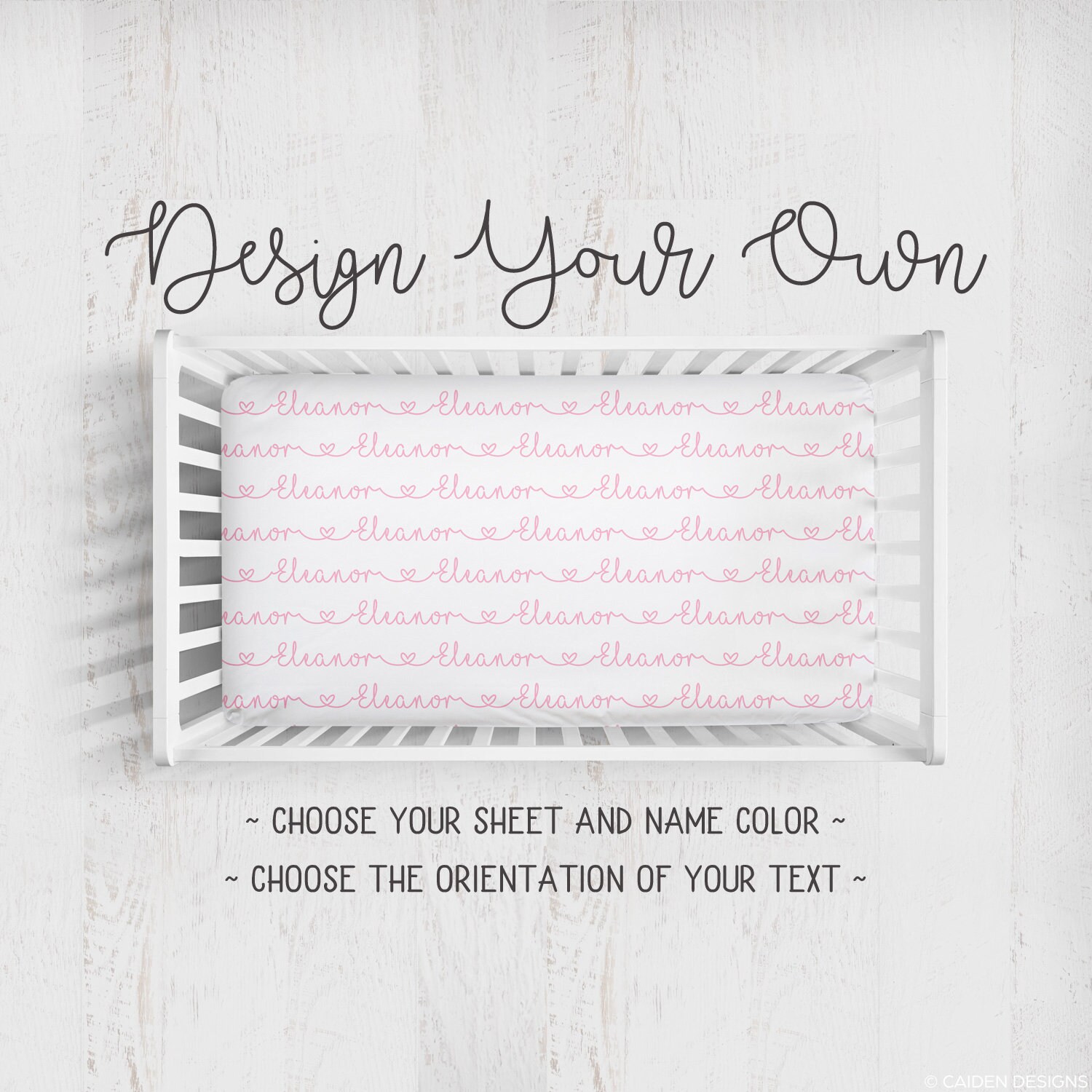 Heart Personalized Crib Sheet Fitted Crib Sheet Crib Etsy