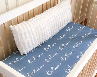 Personalized Crib Sheet | Custom Name Nursery Bedding (Standard or Mini) | Design Your Own