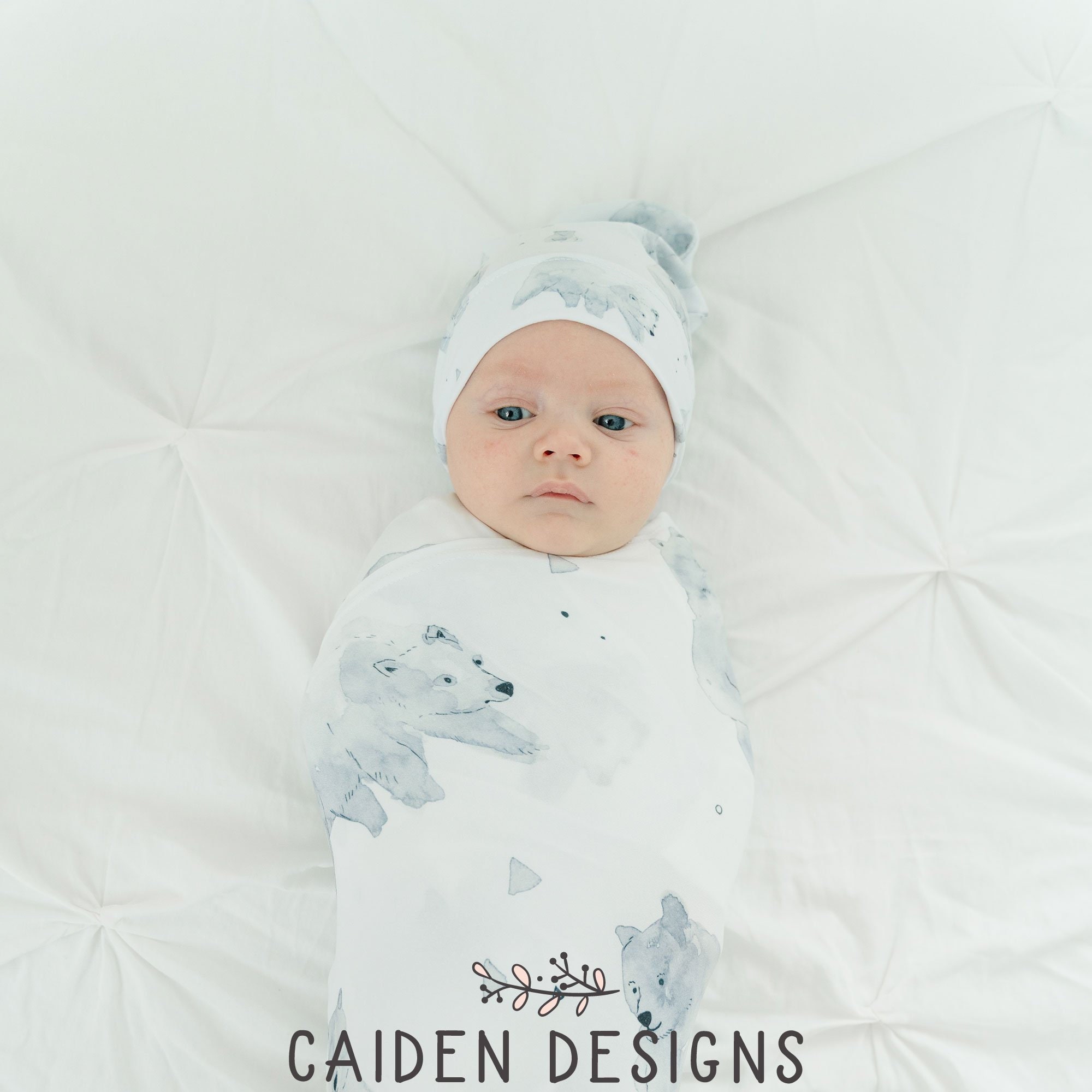 Polar Bear Swaddle Blanket Custom Baby Swaddle Newborn Etsy