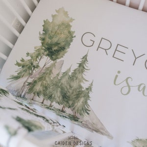 Forest Personalized Crib Sheet